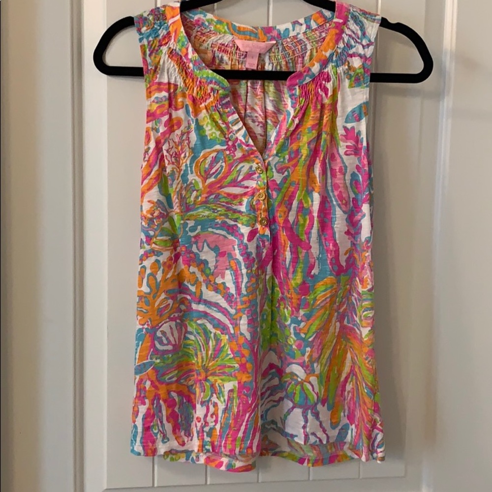 NWOT Lilly Pulitzer Essie top in Scuba to Cuba!